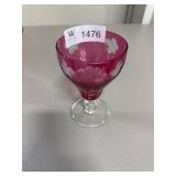 Cranberry flashed glass