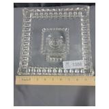 Glass Cake Stand  9 1/4 Wide