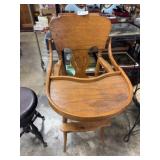 Antique wooden high chair