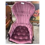 Victorian style tuffed back chair