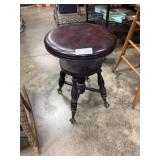 Claw foot piano bench