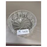 Heavy cut glass bowl