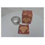 Falling Leaves metalware Acorn W/Candle Fill