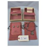 So Rachel Copper Tone Crystal Neckless & Earrings