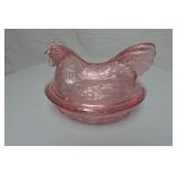 Glass Hen Dish
