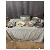 Assorted Metal and Glass Bakeware with Roaster and