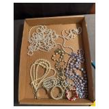 Assorted Costume Jewelry Lot Imitation Pearl Bead