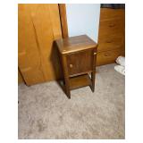Hardwood Single Door Bedside Stand with Lower Shel