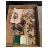 Assorted Costume Jewelry Lot Including Rhinestone