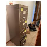 Four-Drawer Metal Vertical Filing Cabinet with Fau