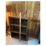 Three Tier Wood Grain Laminate Low Bookcase Displa