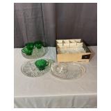 Federal Glass Homestead Wheat Snack Set with Box a