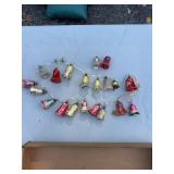 Antique Blown Glass Christmas Bell Garland Ornamen