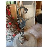 Antique Cast Iron Crane Heron Hanging Stand