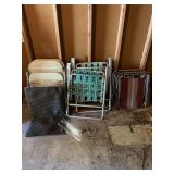 Folding Lawn Chairs and Beach Loungers Lot