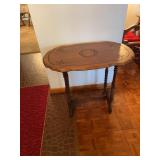 Antique Edwardian Walnut Occasional Table With Tur