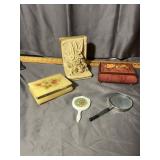 Inlaid Music Box Alabaster Trinket Box and Vanity