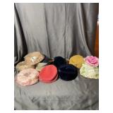 Assorted Mid-Century Womens Millinery Hats Incl