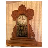 Antique E. Ingraham Carved Oak Gingerbread Parlor