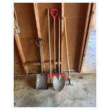 Assorted Long Handled Garden Tools Including True