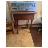 Single Drawer Wooden Side Table with Turned Legs