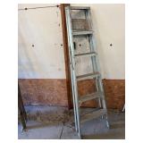 Six Foot Folding Aluminum Step Ladder Utility Hard