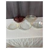 Assorted Glass Bakeware Including Casserole Dishes