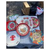 Holiday Serving Trays and Bowls Including Western