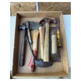 Assorted Hand Tools Lot Including Hammers Hatchet
