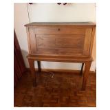 Antique Walnut Drop Front Plantation Secretary Des