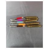 Bullet Casing Advertising Pencils White Star Oil C