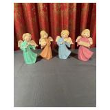 Ceramic Musical Christmas Angels Figurines Set of