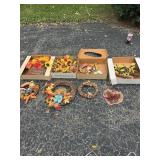 Autumn Holiday Floral Wreaths and Scarecrow Wall H