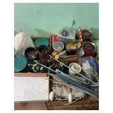 Workshop Hardware Lot with Advertising Tins Door H