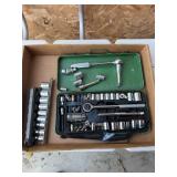 Mechanics Socket Set with Metal Tool Box and Extra