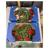 Assorted Christmas Wreaths Tabletop Tree and Holid