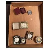 Pocket Watches Travel Clocks and Ronson Lighters L