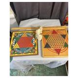Antique Chinese Star Checkers Milton Bradley Woode