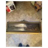 Framed Panoramic Landscape Print Campfire River Sc