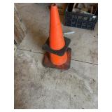 Pair of Orange PVC Traffic Safety Cones with Black
