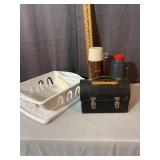 Dome Top Metal Lunchbox With Thermos Vacuum Bottle