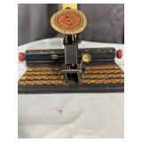 Antique Louis Marx Tin Lithograph Dial Toy Typewri