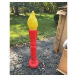 Vintage Poloron Christmas Candle Blow Mold Yard De