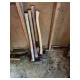 Assorted Heavy Striking and Digging Hand Tools Wit