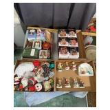Holiday Village Candle Holders Figural Ornaments a