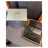Antique Liberty Bond Boxes and Industrial Metal Lo