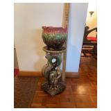 Antique Weller Pottery Majolica Jardiniere and Dol