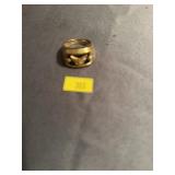Gold and Sterling Silver Eagle Motif Signet Ring