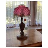 Fenton Cranberry Opalescent Hobnail Shade Parlor L