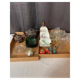 Assorted Glassware Ceramics Shell Oil Game Tokens
